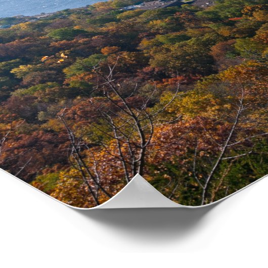 Uitzicht op Alma en de rivier Poster (Hoek)