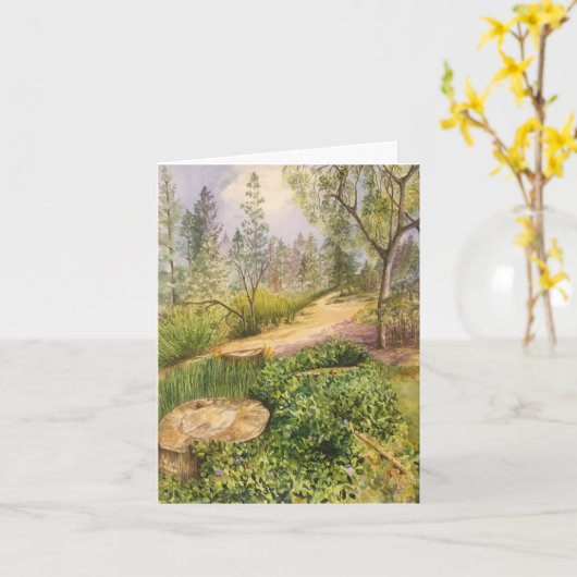 Uitzicht op Bass Lake Kaart (Gele Bloem)