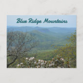 Uitzicht op bergoverzicht Blue Ridge Parkway Briefkaart (Voorkant)