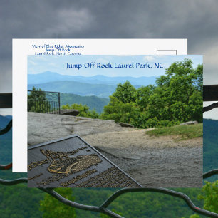 Uitzicht op Blue Ridge Mountains Jump Off Rock NC Briefkaart