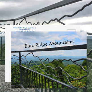 Uitzicht op Blue Ridge Mountains Jump Off Rock NC Briefkaart