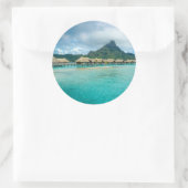 Uitzicht op Bora Bora eiland rond sticker (Tas)