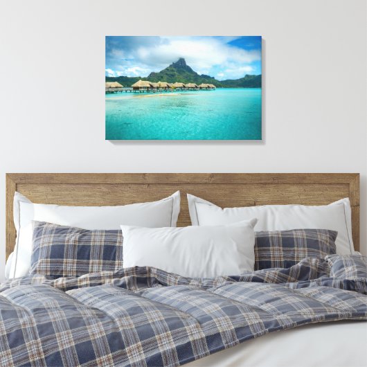 Uitzicht op Bora Bora eilanddoek print (Insitu (Slaapkamer))