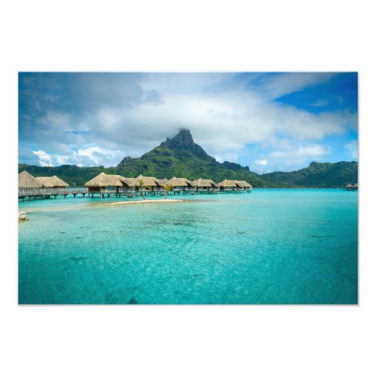 Uitzicht op Bora Bora Island foto-afdruk Foto Afdruk (Voorkant)