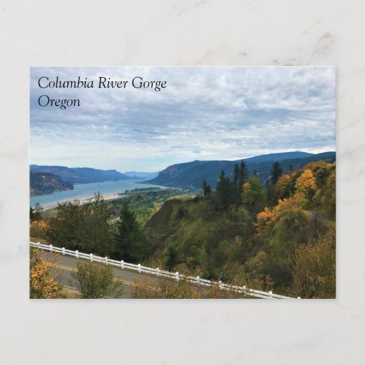 Uitzicht op Columbia River, Columbia River Gorge, Briefkaart (Voorkant)