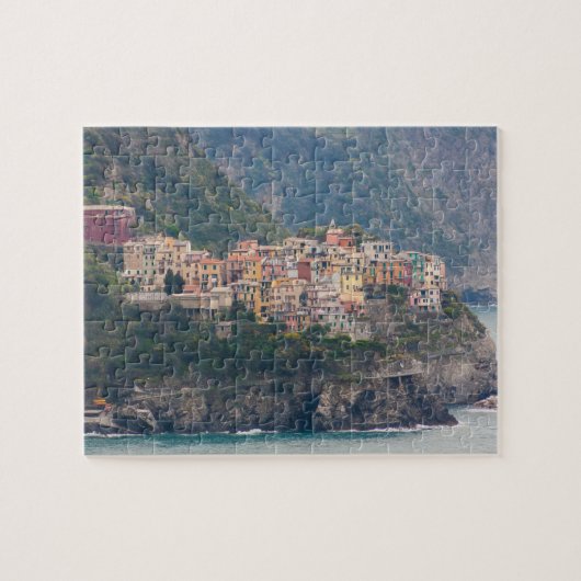 Uitzicht op Corniglia, Cinque Terre, Italië Legpuzzel (Horizontaal)