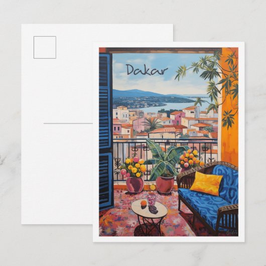 Uitzicht op Dakar Senegal Reis Esthetiek Briefkaart (Voorkant / Achterkant)