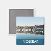 Uitzicht op de beroemde Bulgaarse stad Nessebar Magneet (Voorkant / Achterkant)