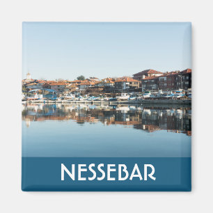 Uitzicht op de beroemde Bulgaarse stad Nessebar Magneet