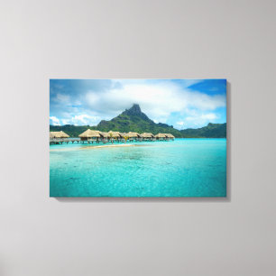 Uitzicht op de canvasafdruk van Bora Bora Canvas Afdruk