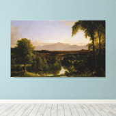 Uitzicht op de Catskill—Vroeg in de herfst Canvas Afdruk (Insitu (Houten vloer))