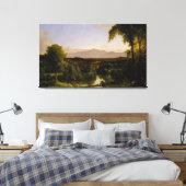 Uitzicht op de Catskill—Vroeg in de herfst Canvas Afdruk (Insitu (Slaapkamer))
