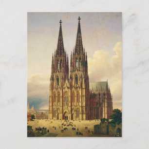 Uitzicht op de Dom van Keulen gotische majesteit Briefkaart