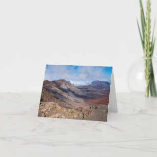 Uitzicht op de Haleakala krater van RIM Bedankkaart