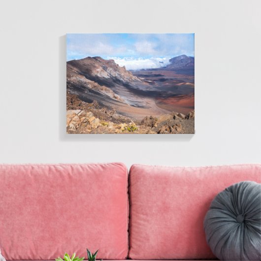 Uitzicht op de Haleakala krater van RIM Canvas Afdruk (Insitu (Woonkamer))