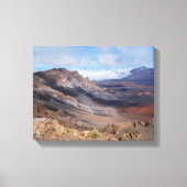 Uitzicht op de Haleakala krater van RIM Canvas Afdruk (Voorkant)