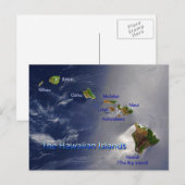 Uitzicht op de Hawaiaanse eilanden Briefkaart (Voorkant / Achterkant)