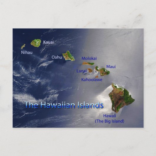 Uitzicht op de Hawaiaanse eilanden Briefkaart (Voorkant)