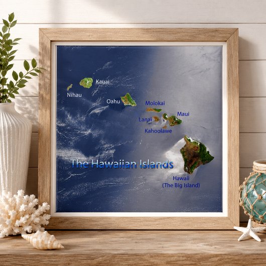 Uitzicht op de Hawaiaanse eilanden Tegeltje