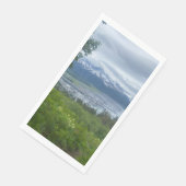 Uitzicht op de kuststad - Natuur gastenhanddoek Servet (Hoek)