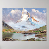 Uitzicht op de Matterhorn Poster (Voorkant)