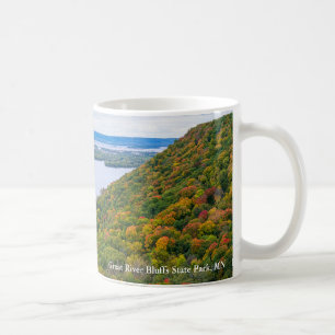 Uitzicht op de Mississippi River en de Bluffs Koffiemok