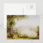 Uitzicht op de rivier de Hudson, c.1840-45 (olie o Briefkaart (Voorkant / Achterkant)