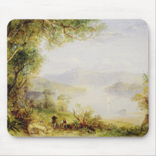Uitzicht op de rivier de Hudson, c.1840-45 (olie o Muismat