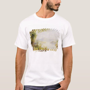 Uitzicht op de rivier de Hudson, c.1840-45 (olie o T-shirt