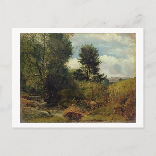 Uitzicht op de Sid, nabij Sidmouth, c.1852 (aardol Briefkaart (Voorkant)