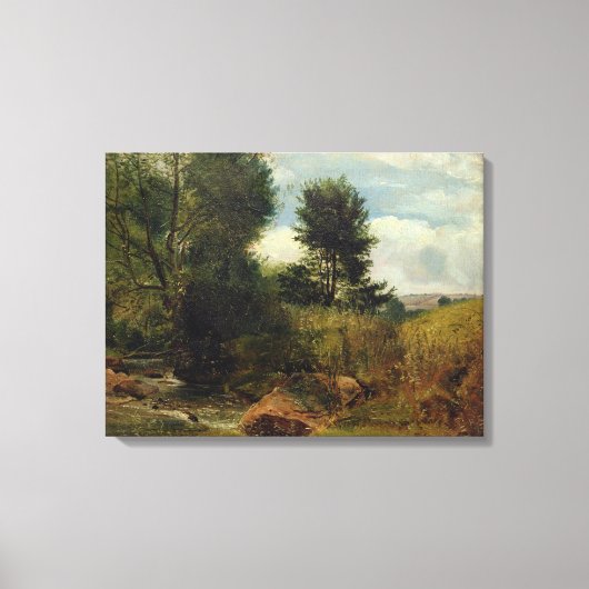 Uitzicht op de Sid, nabij Sidmouth, c.1852 (aardol Canvas Afdruk (Voorkant)