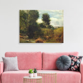 Uitzicht op de Sid, nabij Sidmouth, c.1852 (aardol Canvas Afdruk (Insitu (Woonkamer))