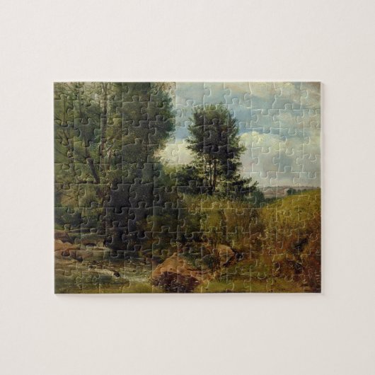 Uitzicht op de Sid, nabij Sidmouth, c.1852 (aardol Legpuzzel (Horizontaal)