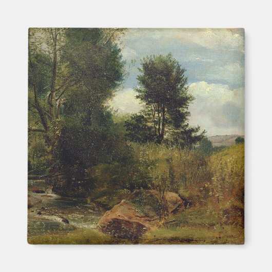 Uitzicht op de Sid, nabij Sidmouth, c.1852 (aardol Magneet (Voorkant)