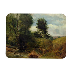 Uitzicht op de Sid, nabij Sidmouth, c.1852 (aardol Magneet