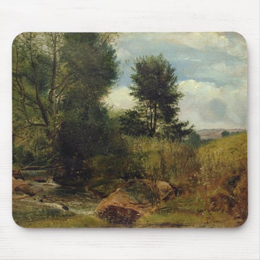 Uitzicht op de Sid, nabij Sidmouth, c.1852 (aardol Muismat (Voorkant)