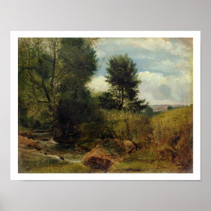 Uitzicht op de Sid, nabij Sidmouth, c.1852 (aardol Poster