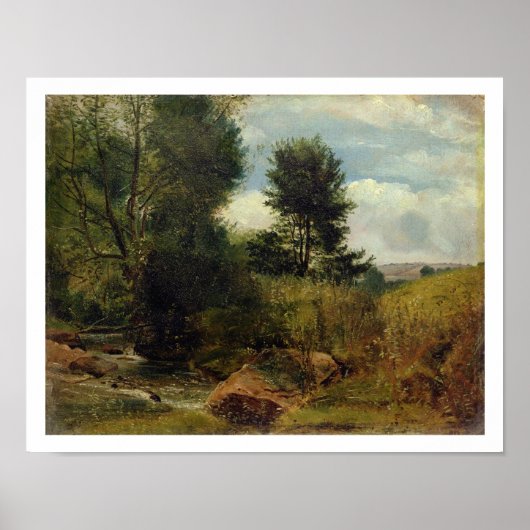 Uitzicht op de Sid, nabij Sidmouth, c.1852 (aardol Poster (Voorkant)