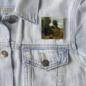 Uitzicht op de Sid, nabij Sidmouth, c.1852 (aardol Vierkante Button 5,1 Cm (In situ)