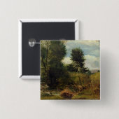 Uitzicht op de Sid, nabij Sidmouth, c.1852 (aardol Vierkante Button 5,1 Cm (Voorkant /achterkant)
