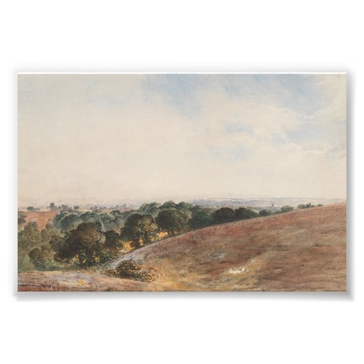 Uitzicht op de South Downs - John Martin Foto Afdruk (Voorkant)