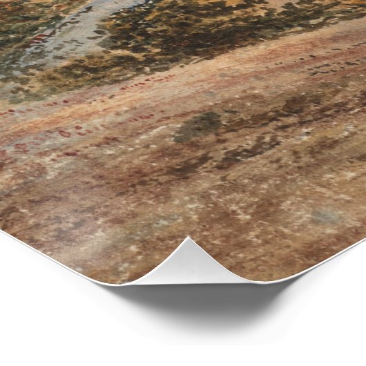 Uitzicht op de South Downs - John Martin Perfect Poster (Hoek)