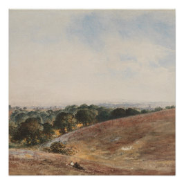 Uitzicht op de South Downs - John Martin Perfect Poster