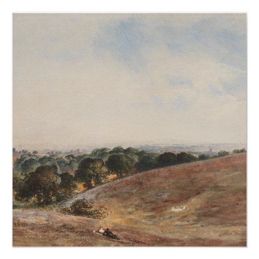 Uitzicht op de South Downs - John Martin Perfect Poster (Voorkant)