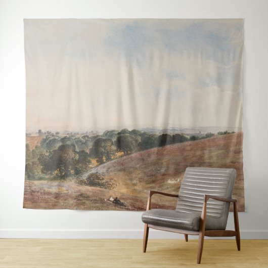 Uitzicht op de South Downs - John Martin Wandkleed (In Situ (horizontaal))