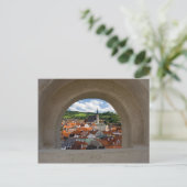 Uitzicht op de stad Cesky Krumlov van het kasteel Briefkaart (Staand voorkant)