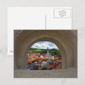 Uitzicht op de stad Cesky Krumlov van het kasteel Briefkaart (Voorkant / Achterkant)