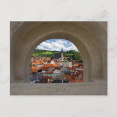 Uitzicht op de stad Cesky Krumlov van het kasteel Briefkaart (Voorkant)