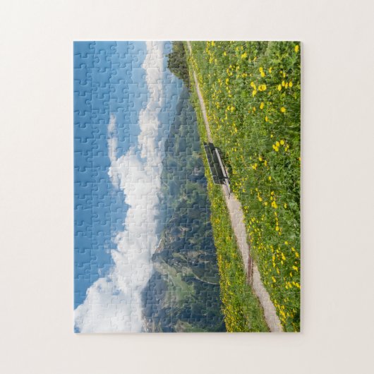 Uitzicht op de Zwitserse Alpen Legpuzzel (Verticaal)