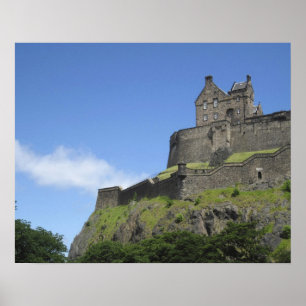 Uitzicht op Edinburgh Castle, Edinburgh, Schotland Poster